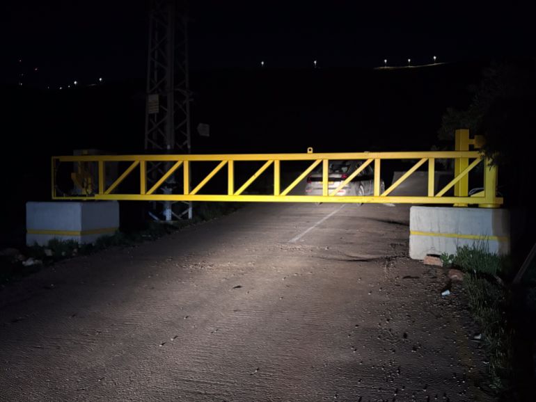 Closed gate at entrance into Duma-1772695826