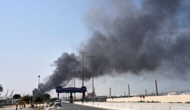 Smoke at US embassy in Kuwait as blasts echo across Gulf cities