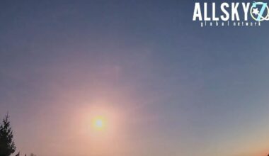 The fireball above Germany on Sunday March 8th, 2026. It glowed for about 6 seconds, and some observers even heard it from the ground. Image Credit: ALLSKY7 / Bernd Klemt – AMS76 Herkenrath/DE