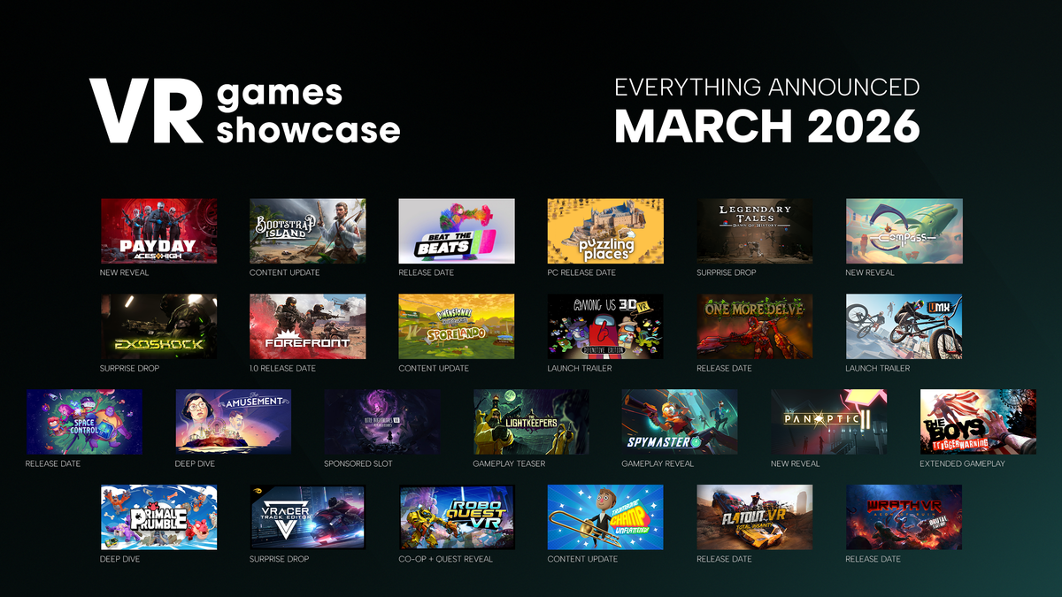 Everything Announced At The VR Games Showcase March 2026