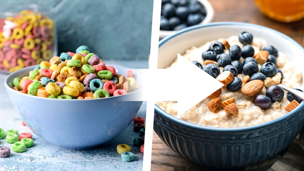 Easy swaps to avoid ultra-processed foods for breakfast, lunch and dinner