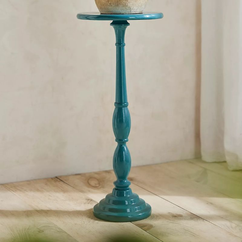 teal side table