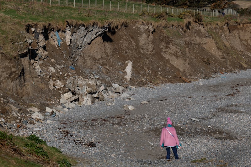 Erosion at the north beach at Greystones. Photograph: Nick Bradshaw