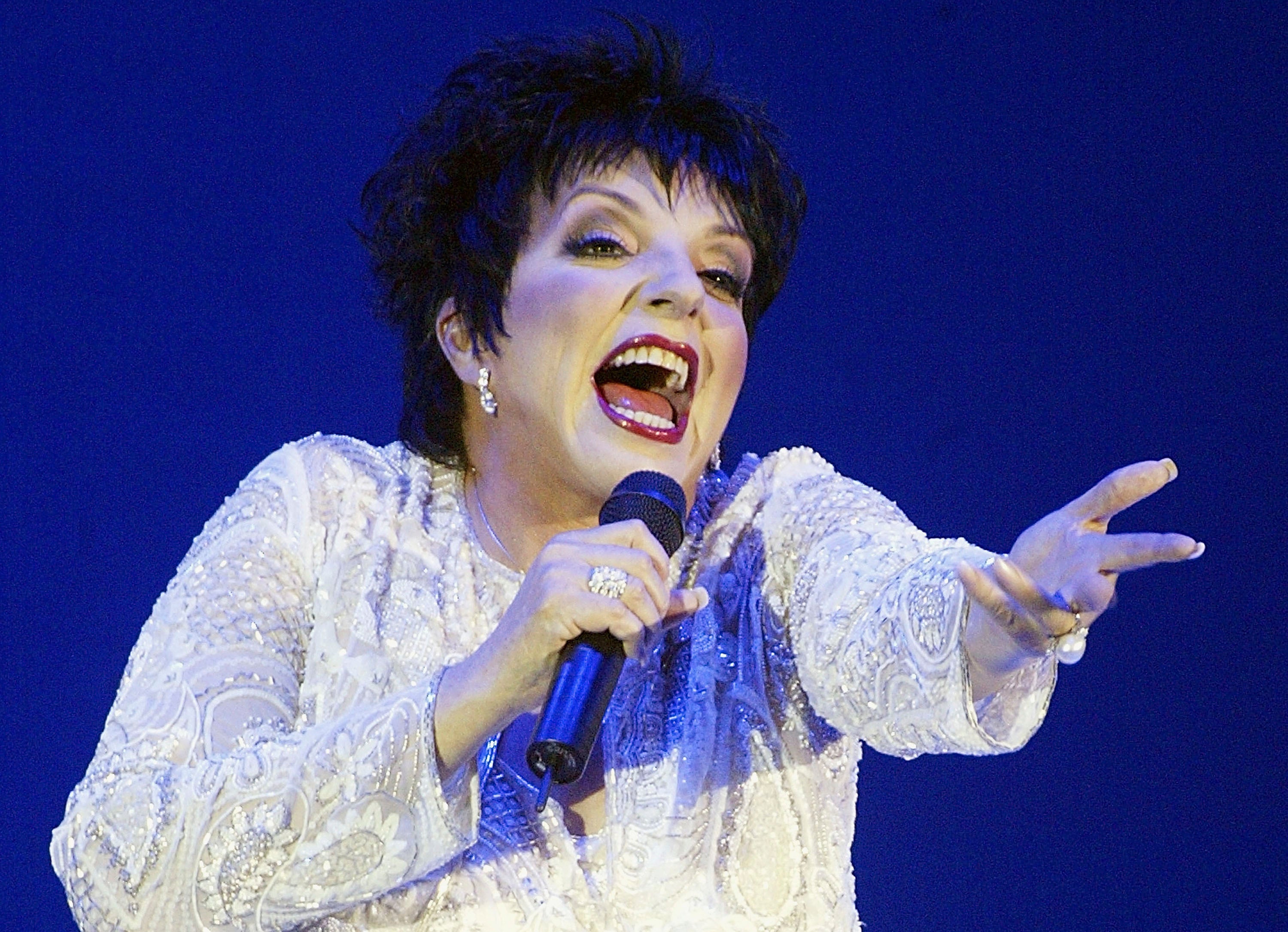 Liza Minnelli, performing in 2003