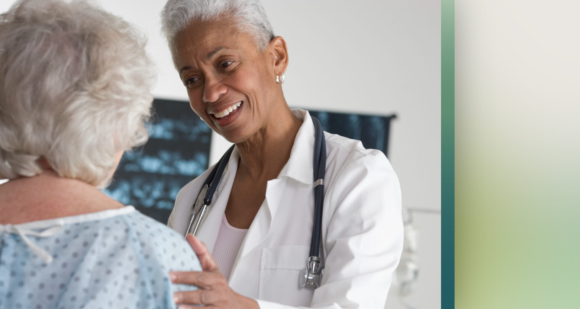 Doctor talking to patient