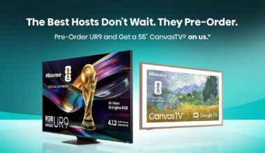 Hisense Opens UR9 RGB MiniLED TV Pre-Orders with a Complimentary 55-Inch CanvasTV for Early Orders