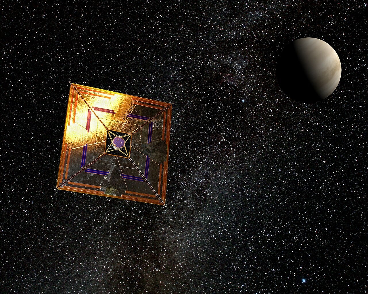 Artist's depiction of the IKAROS solar sail launched by JAXA. Credit - Andrzej Mirecki