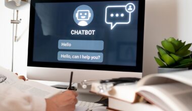 Medical student is taking notes while using an ai-powered chatbot on a computer, enhancing learning and exploring future possibilities of healthcare with technology