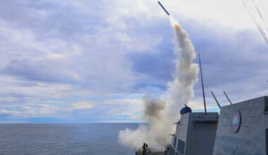A missile launches from a US Navy warship during escalating US-Israel-Iran clashes in the Middle East. (Photo Credit: US CENTRAL COMMAND (CENTCOM) / AFP)