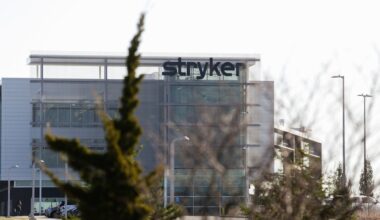 The Stryker Corp. headquarters in Portage, Michigan, US, on March 12, 2026. A cyberattack on Stryker Corp. has kept the medical technology company's ordering and shipping systems offline as the firm continues to struggle to address a crippling hack claimed by a group linked to Iran.