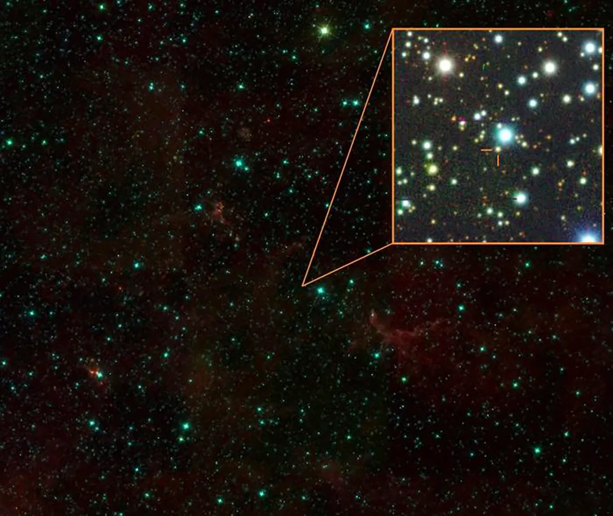 Location of Gaia20ehk near the constellation Pupis. Credit: NASA/NSF NOIRLab