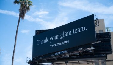 The Wall Group, Thank Your Glam Team campaign, billboard, los angeles.