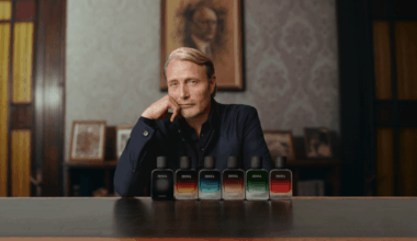 Mads Mikkelsen fronting Zegna's campaign for the "Memorie" fragrance collection.