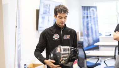 Charlie Baur, a Northwood University student from Fenton, Michigan, who races pavement and dirt sprint cars.