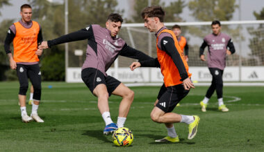 Final training session before the match against Celta