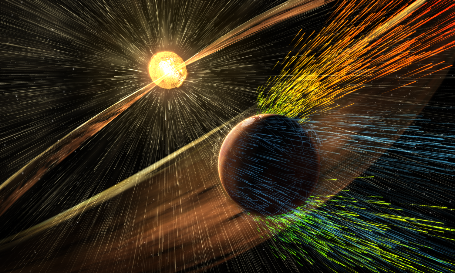 Spacecraft watched as Mars was pummeled by a solar storm in 2024.