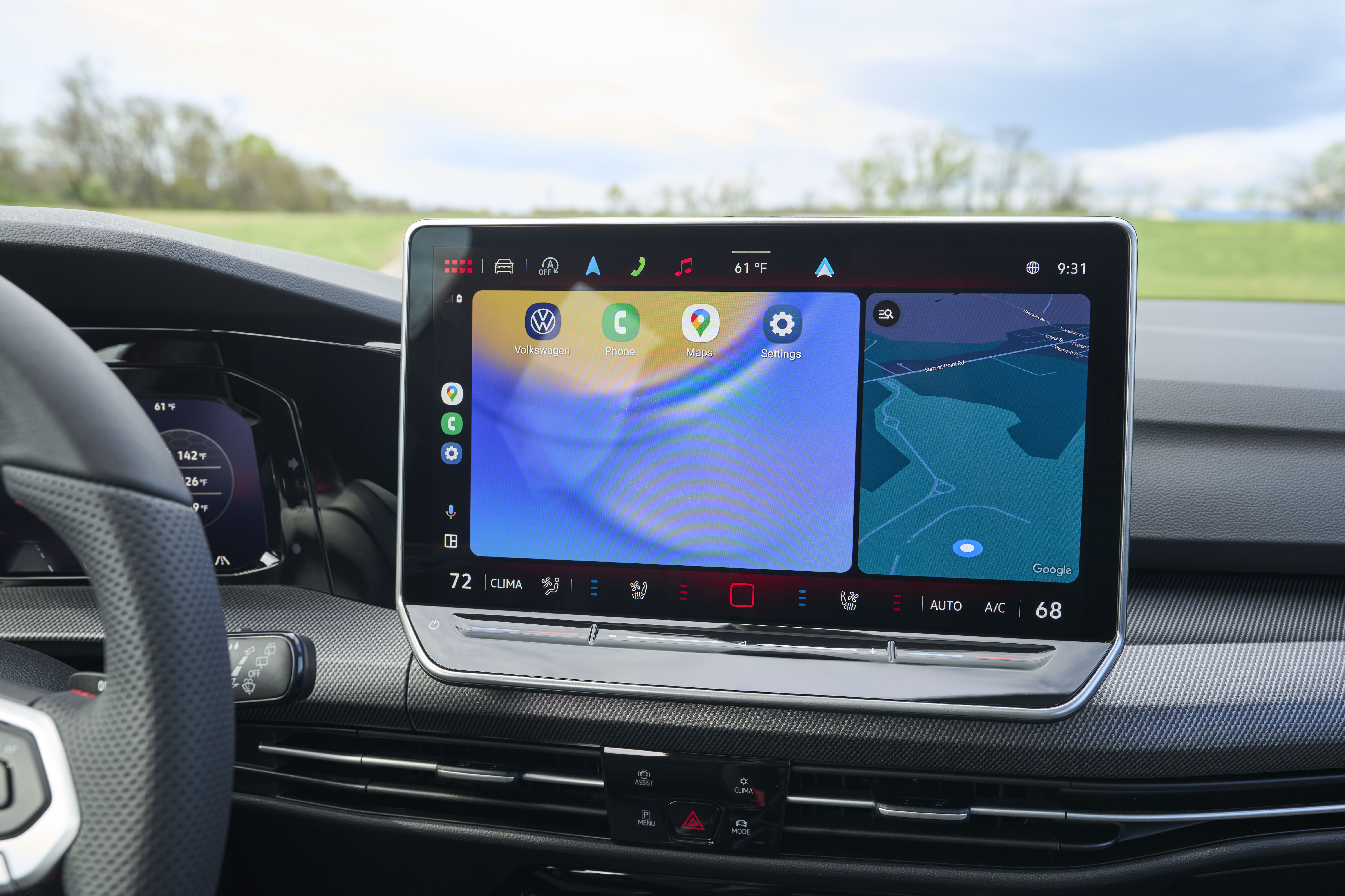 VW infotainment screen