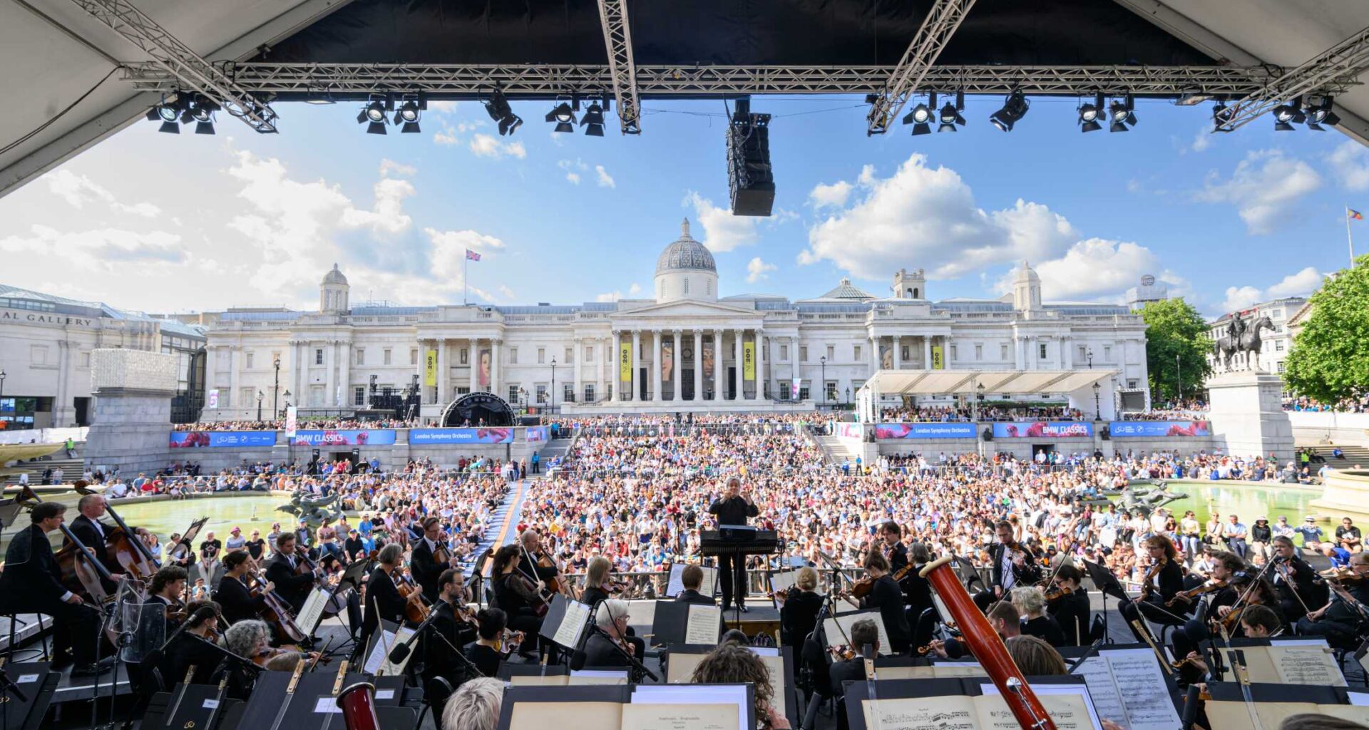 London Symphony Orchestra to perform Holst’s 'The Planets' at Trafalgar Square on 13 June 2026. Free open-air concert featuring an all-british programme conducted by Sir Antonio Pappano can be enjoyed from selected BMW models.