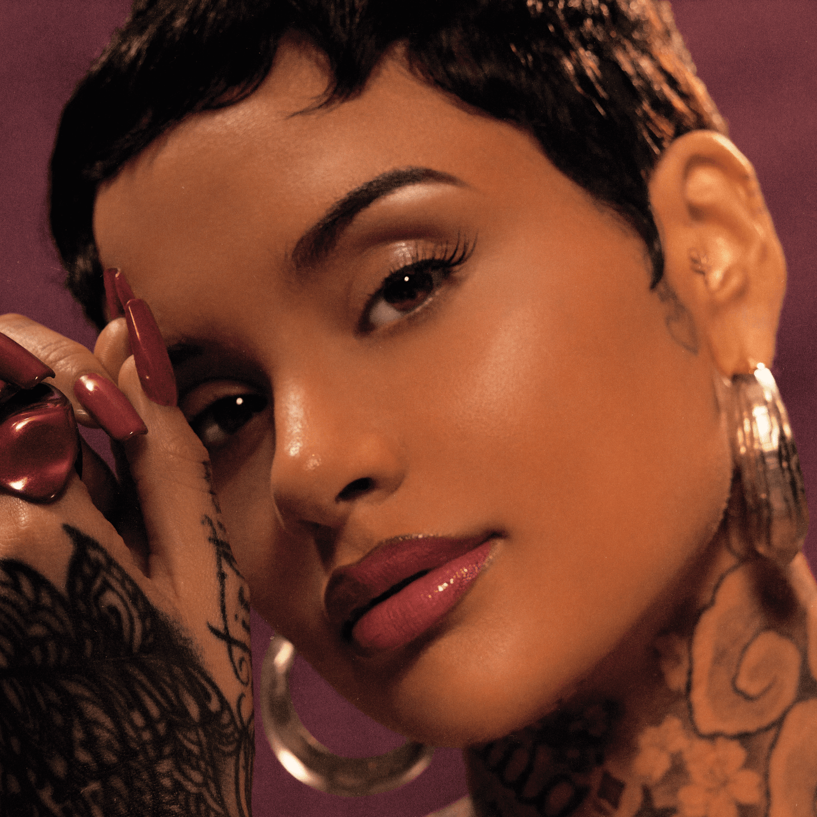 Image may contain Kehlani Parrish Body Part Finger Hand Person Adult Skin Mouth Face Head Cosmetics and Lipstick