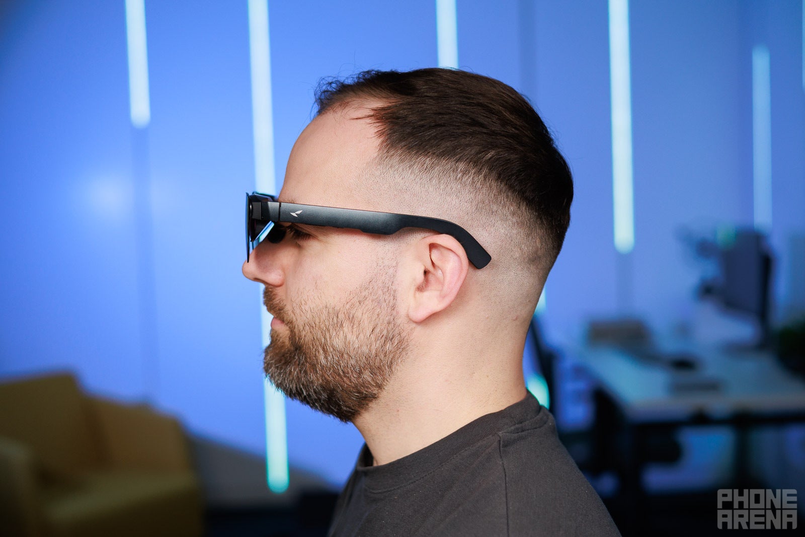 They almost look normal from the side. | Image by PhoneArena - RayNeo Air 4 Pro Review: Awesome AR glasses at $300!