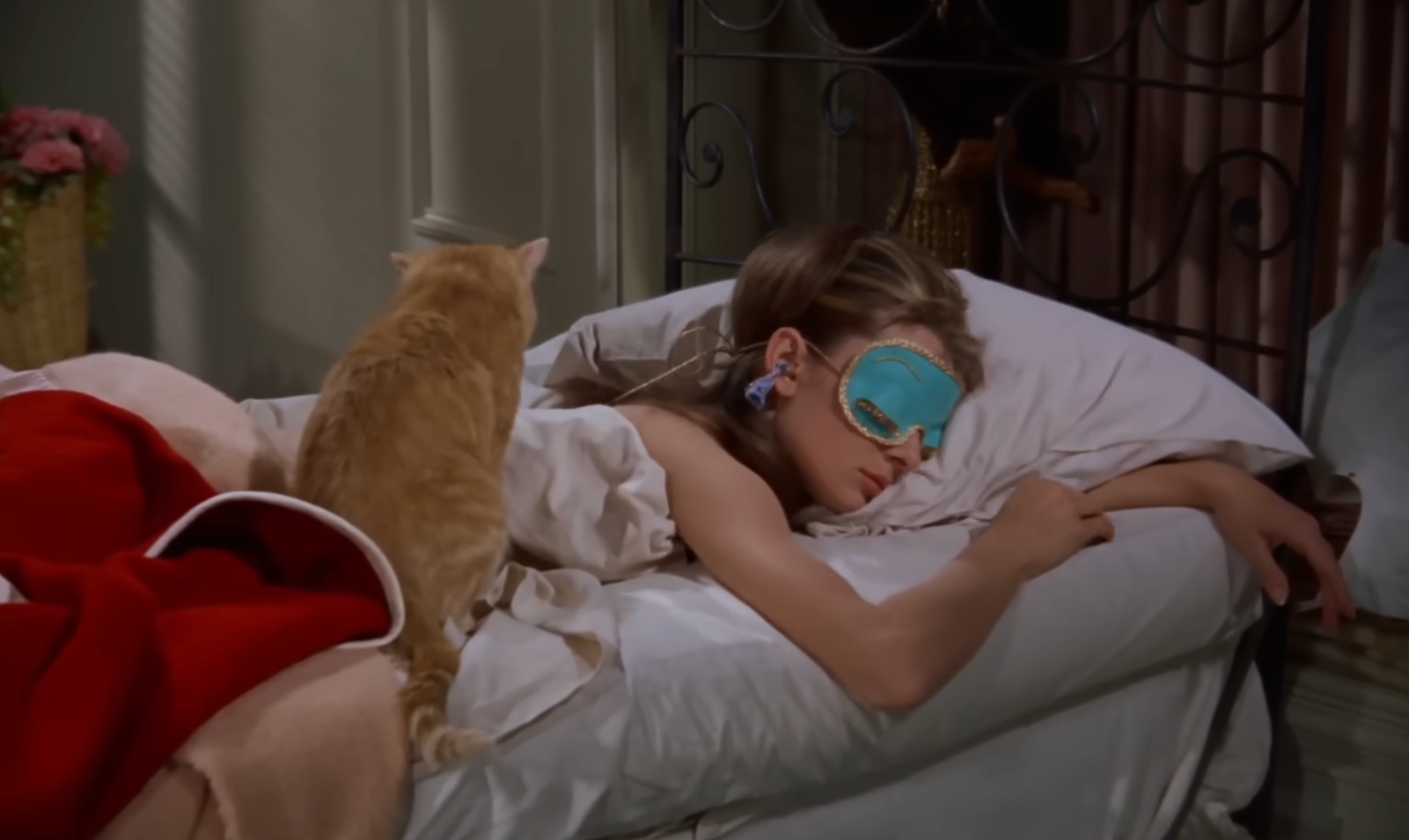 Snoozing, not losing: Audrey Hepburn asleep in ‘Breakfast at Tiffany’s’