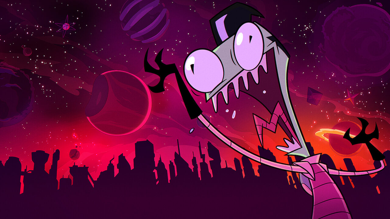 Screenshot from the sci-fi cartoon movie Invader Zim: Enter the Florpus