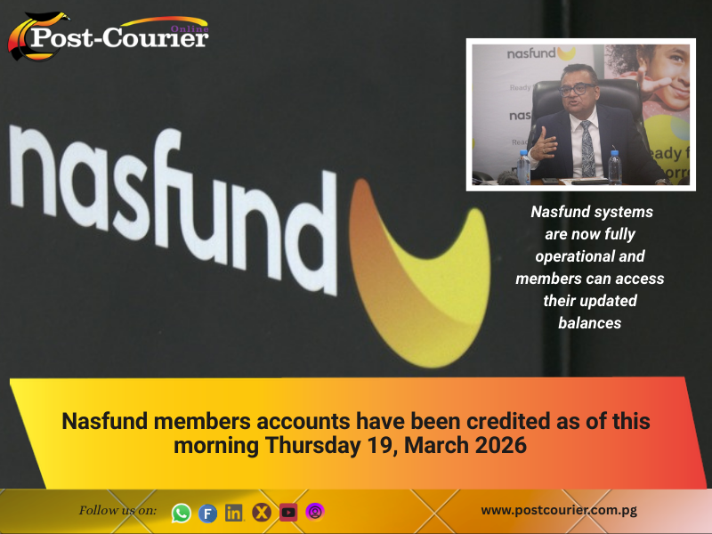 Nasfund members' accounts have been credited