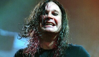 Ozzy Osbourne onstage at Ozzfest in 2002