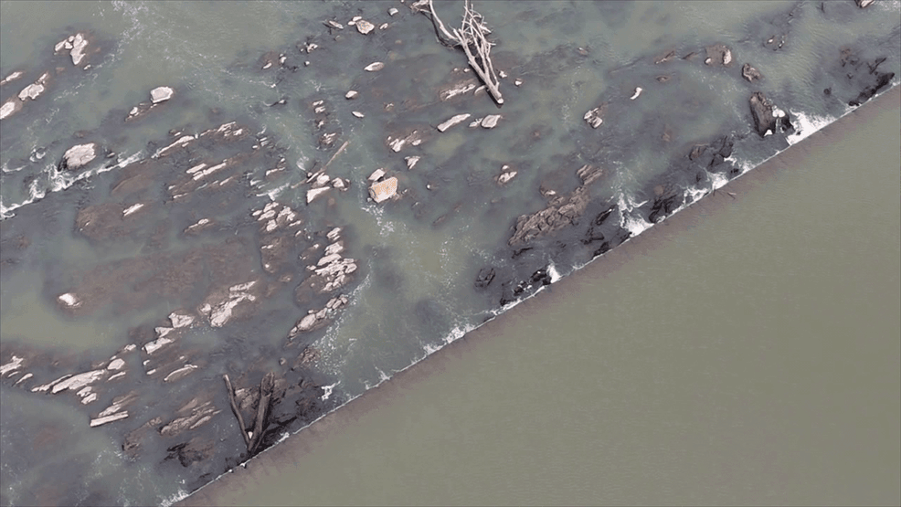 MARCH 11, 2026 - The future of the Craggy Dam along the French Broad River in Woodfin is now under discussion as a coalition of environmental organizations proposes removing the more than century-old structure, saying it could reduce flooding and improve river health. (Photo: WLOS Staff)