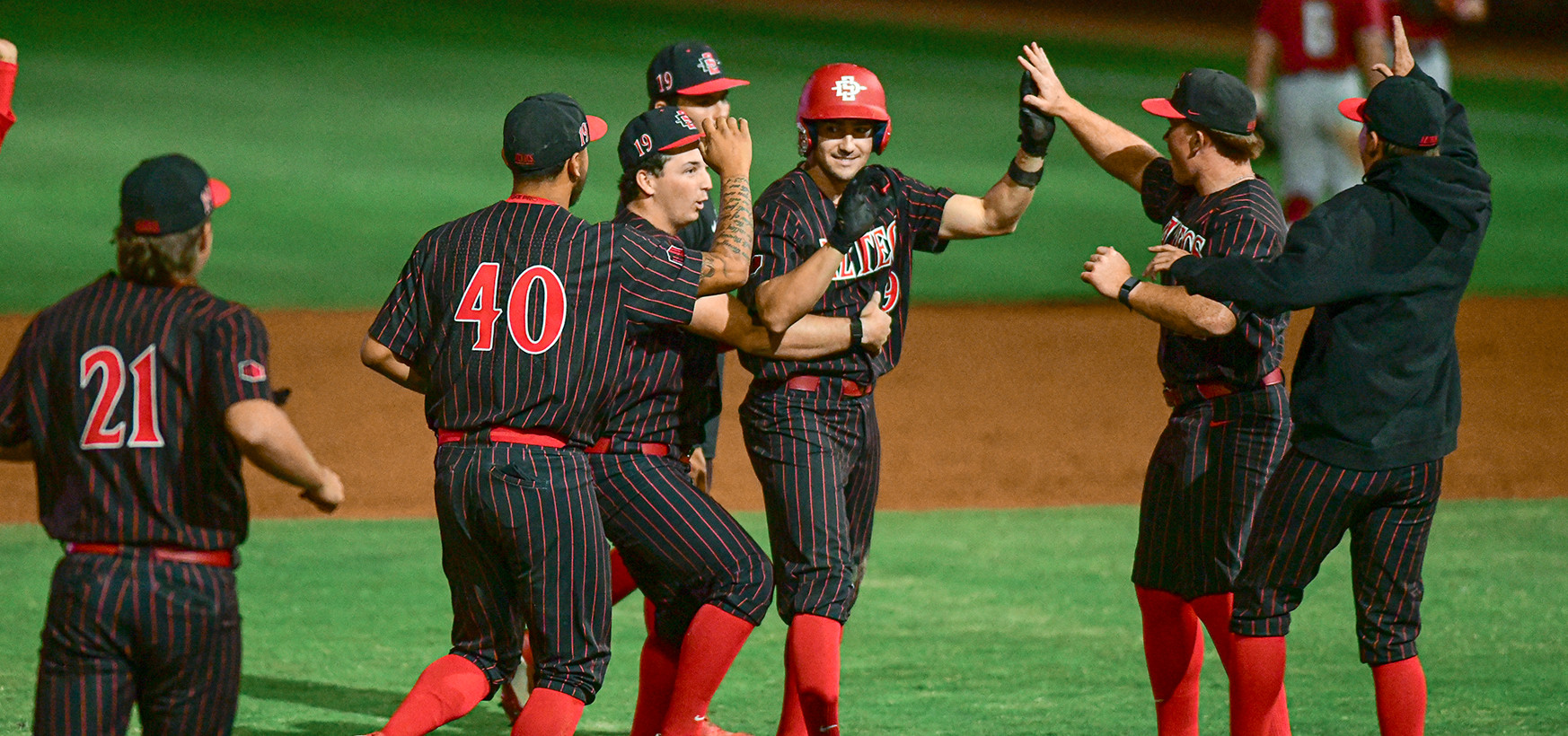 Aztecs Open MW Play with Run-Rule Victory over WSU, 14-4