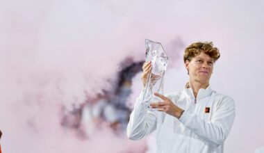 Jannik Sinner / Photocall trophée Miami 2026