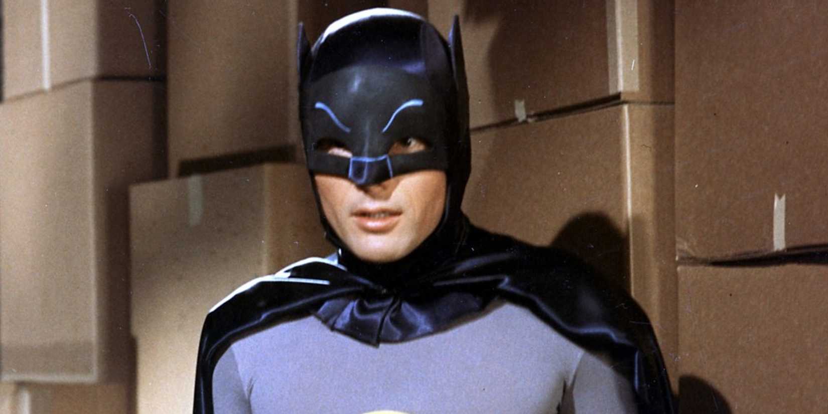 Adam West as Batman looking off-screen