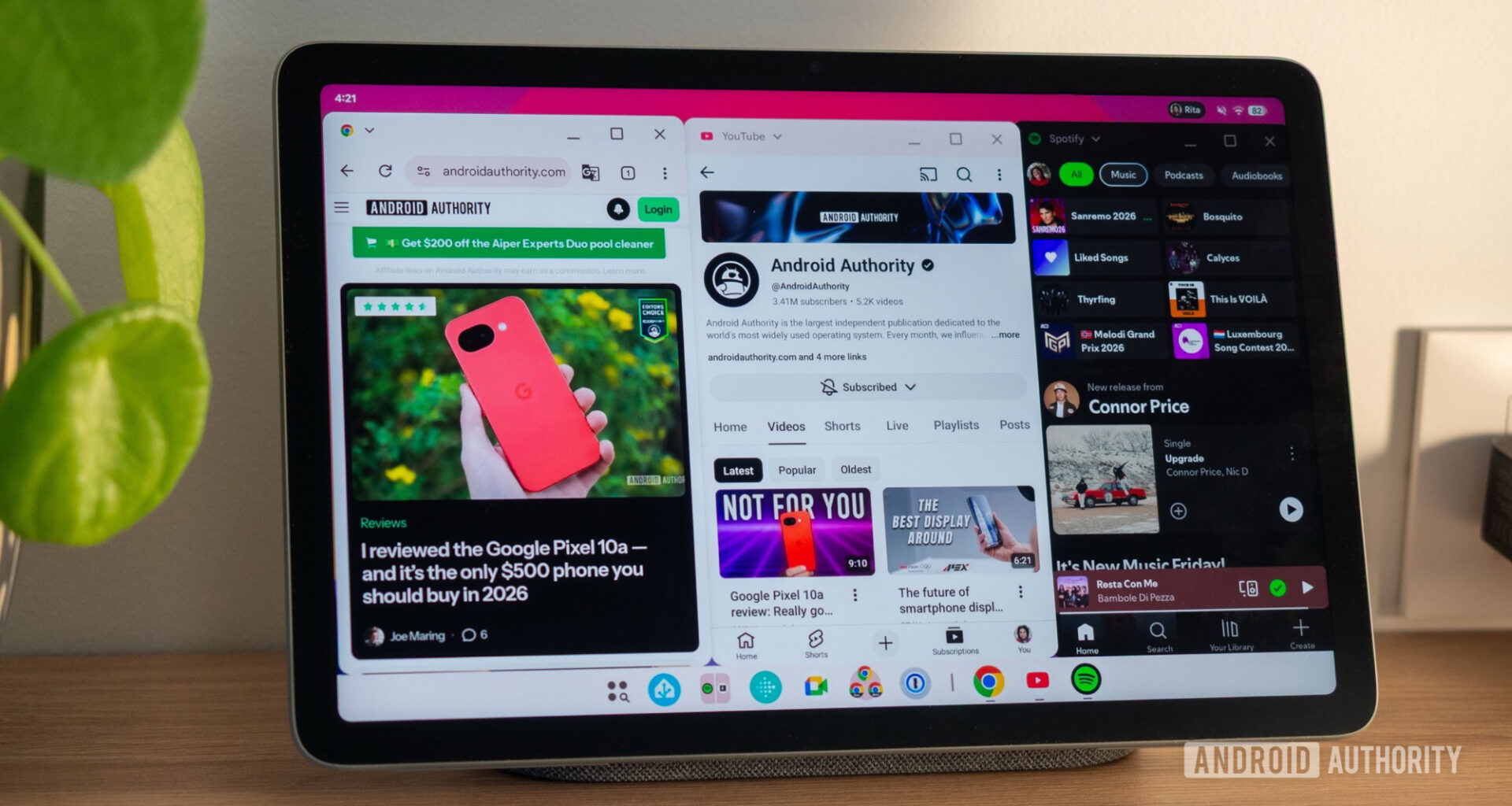 android 16 qpr3 multi window on pixel tablet 6