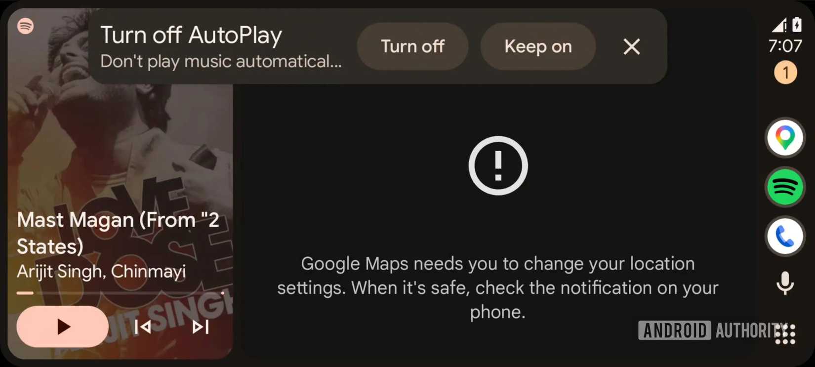 Android Auto Turn Off Autoplay Notification-AA