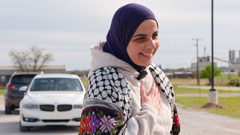 Leqaa Kordia: Palestinian protester held in immigration detention for over a year is released