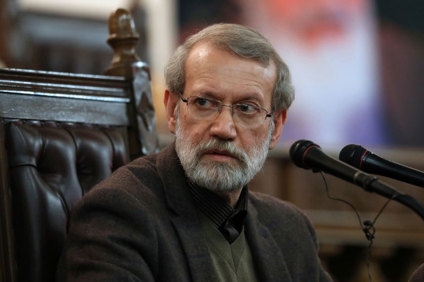 Ali Larijani gives a press conference in Tehran, Iran, Dec. 1, 2019.