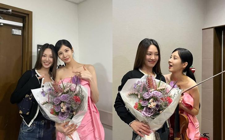 Girls' Generation's Seohyun, right, and Hyoyeon / Captured from Hyoyeon's social media