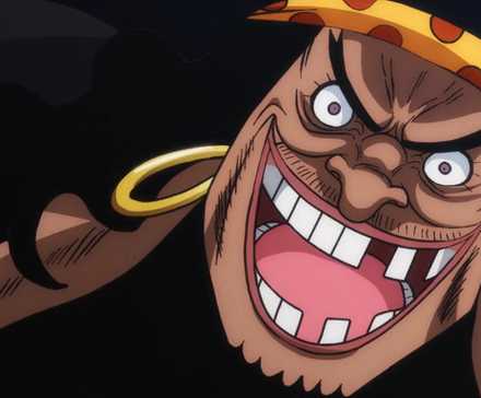 Blackbeard laughing in One Piece