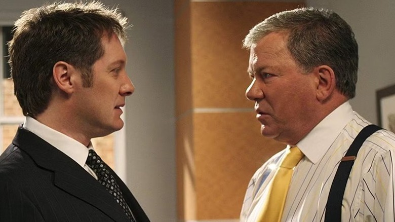 Alan Shore (James Spader) speaks with Denny Crane (William Shatner) in Boston Legal