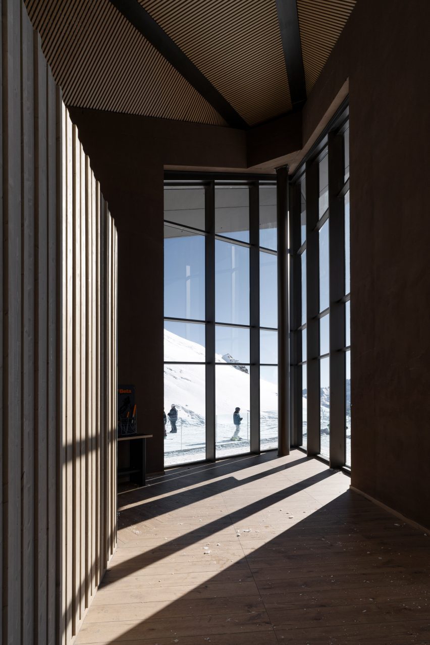 Cable car station in the Italian Alps