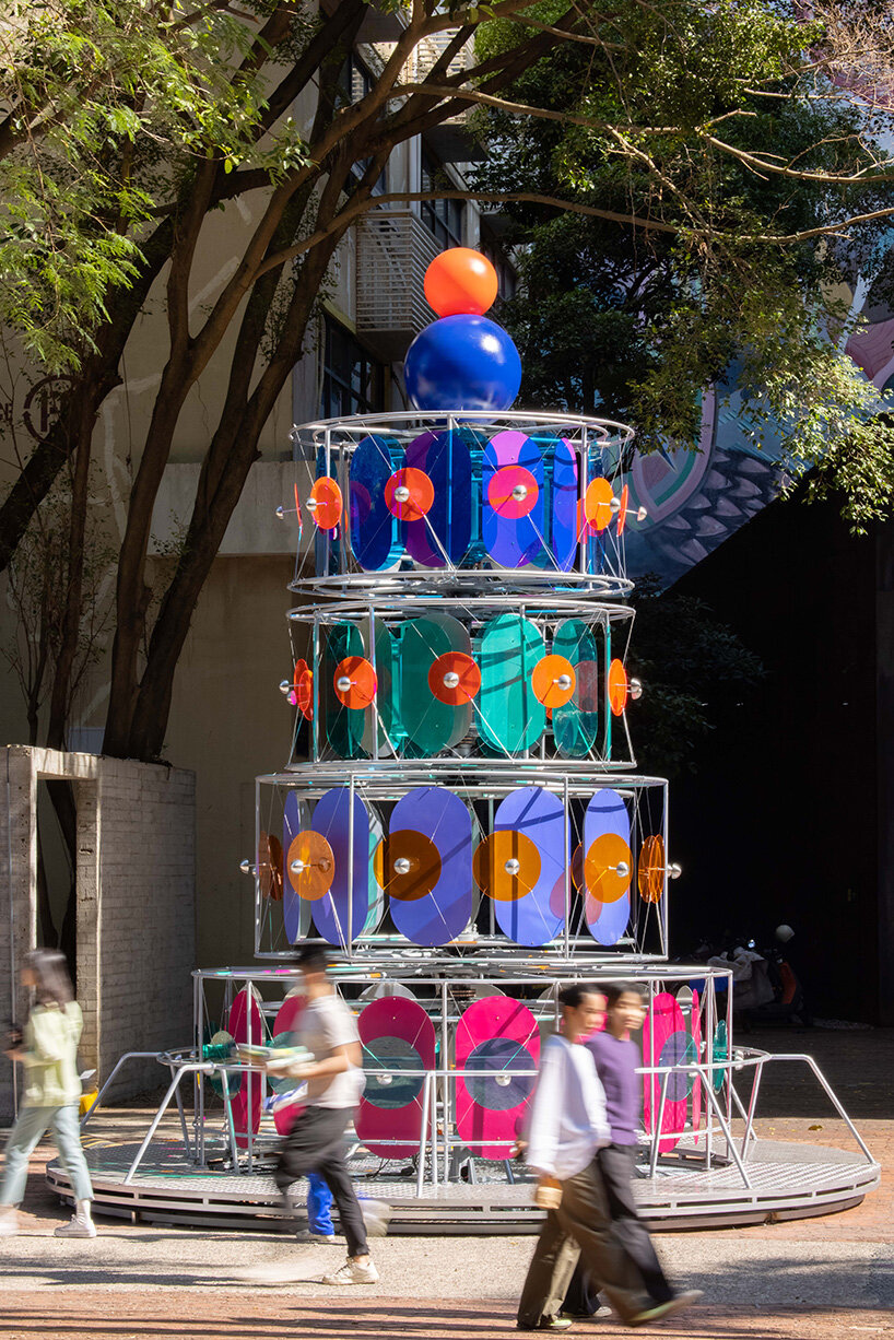 cake-like layers stack into a shared motion installation in china, bringing strangers into sync - 4