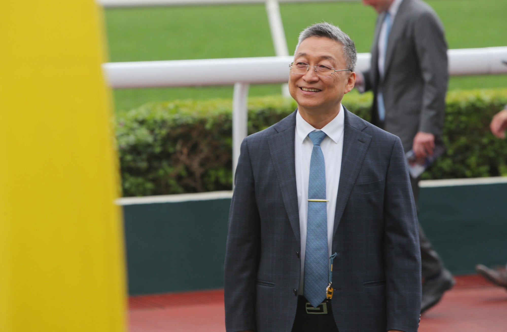 Francis Lui all smiles at Sha Tin. Francis Lui all smiles at Sha Tin.