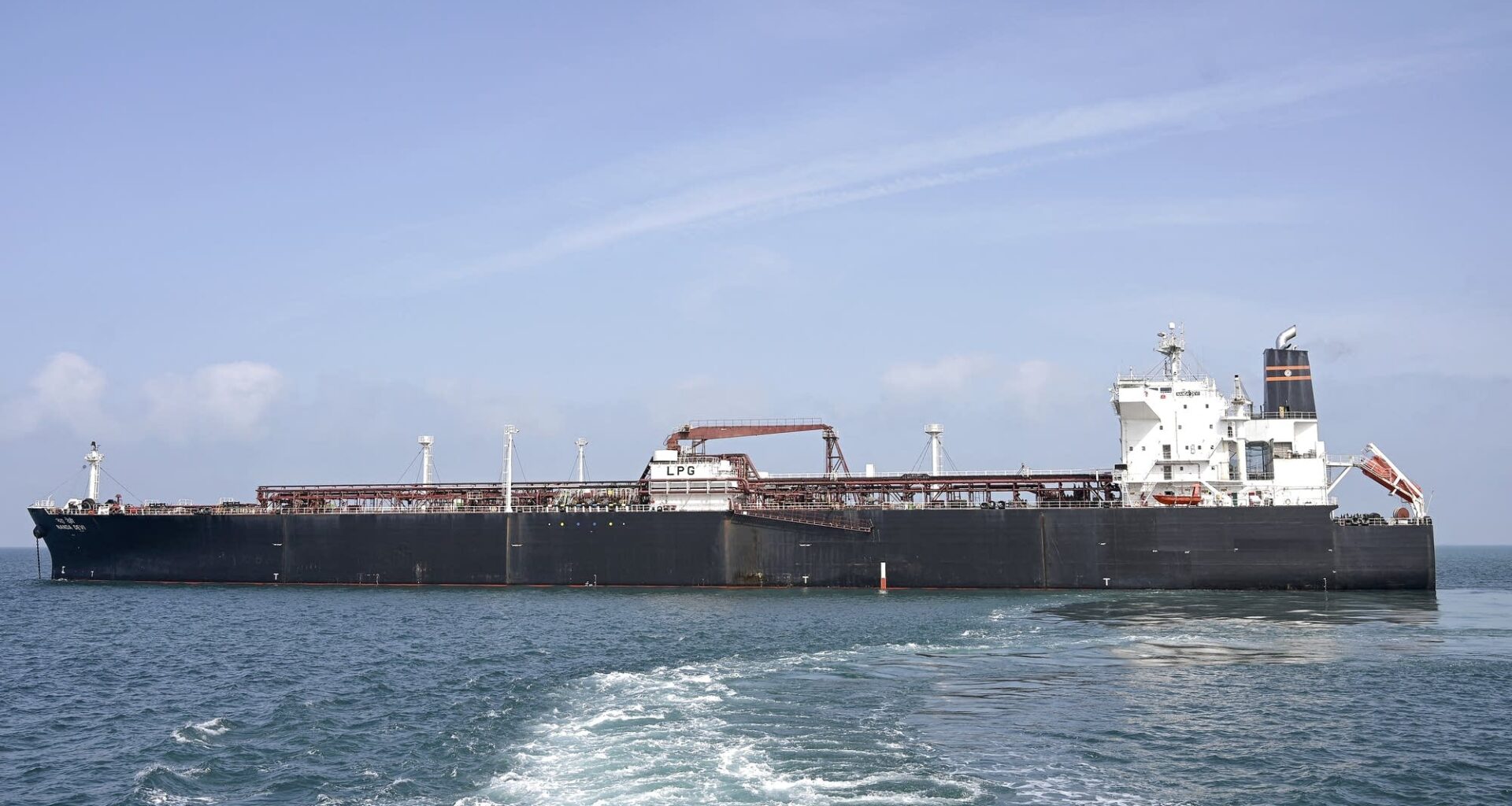A ship carrying liquefied petroleum gas arrives at a port in India after Iran allowed it to pass through the Strait of Hormuz.
