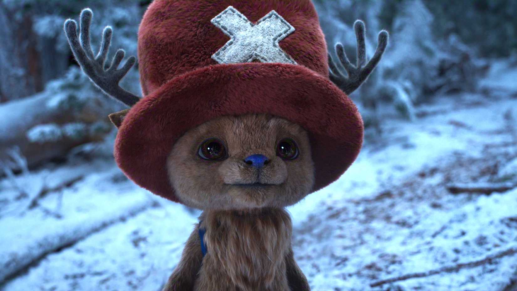 Chopper looking up with shiny eyes in One Piece season 2