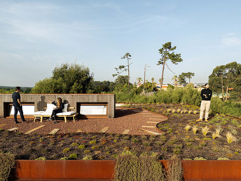 circular courtyard pool opens house by pedro henrique to sky and light in portugal - 1