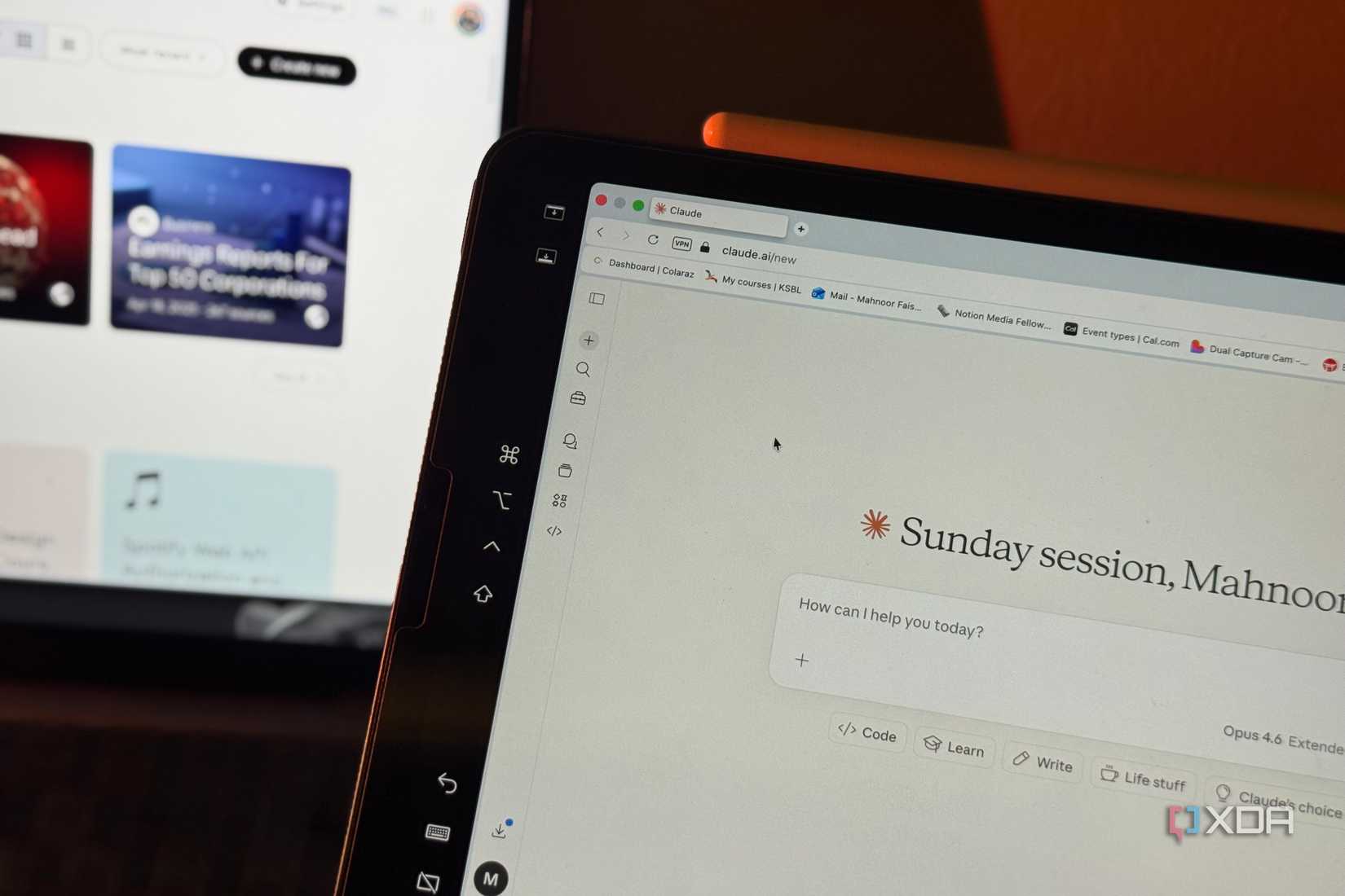 claude and notebooklm on ipad and macbook