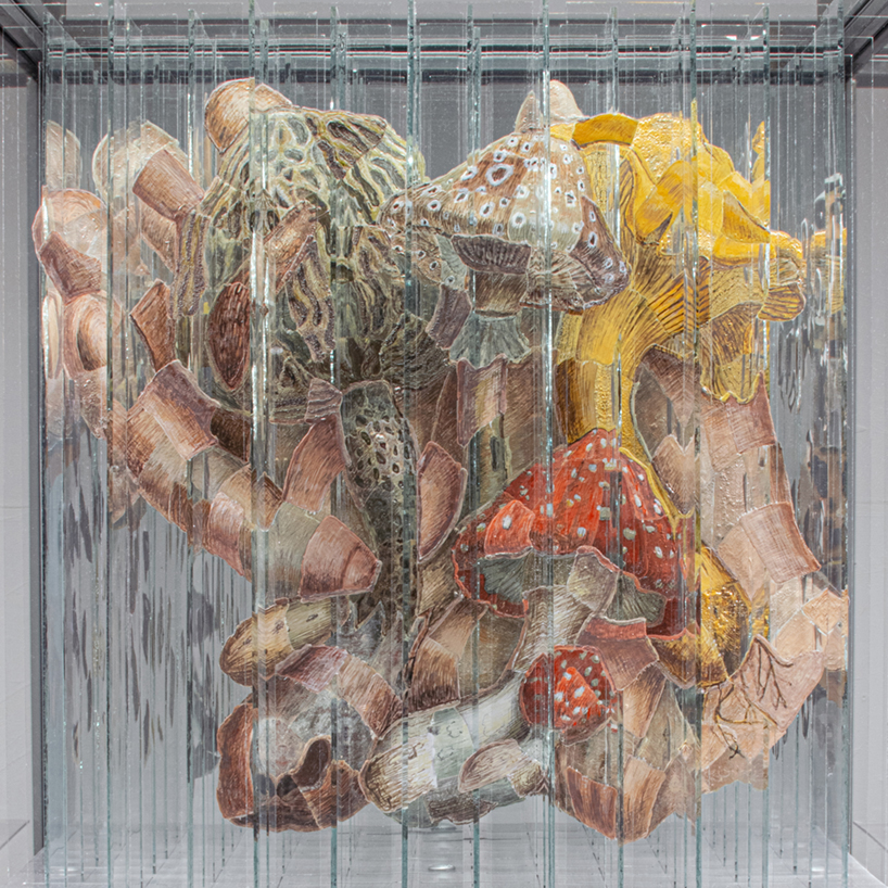 anamorphic installation by thomas medicus rotates into four shifting hand images - 3