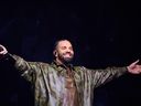 Drake performs during a concert by Vybz Kartel at Scotiabank Arena in Toronto, on Sunday, Oct. 26, 2025.