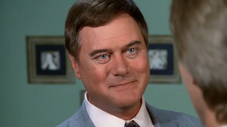 J.R. Ewing (Larry Hagman) stares down an opponent in Dallas