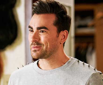 David Rose (Dan Levy) smirking in Schitt's Creek